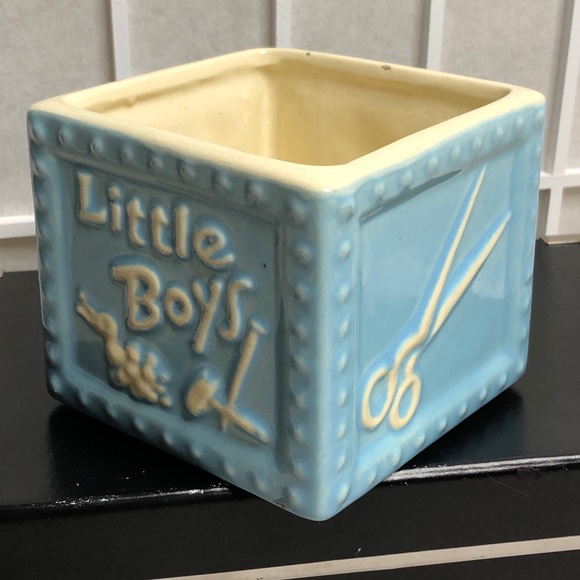 Haeger Other - HAEGER Vintage 1950's Blue Baby Boy Block Planter